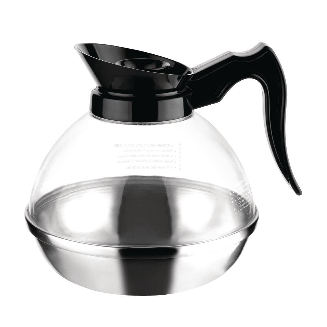 Buffalo CY339 Verseuse à café en polycarbonate avec base STST, transparente, capacité de 1,7 l, hauteur de 173 mm, diamètre de 208 mm