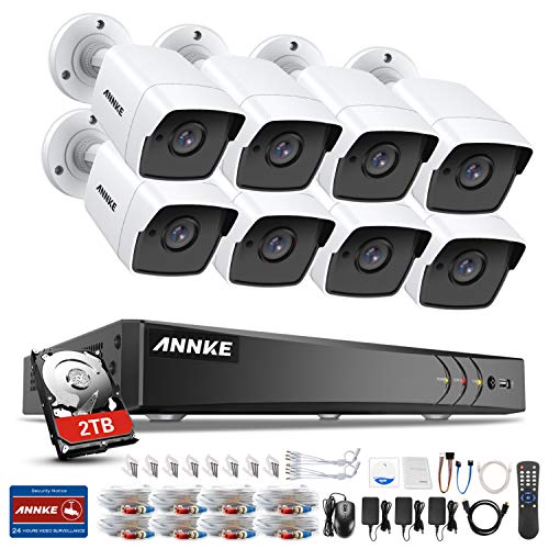 8CH 8MP 1944P Ultra HD Überwachungskamera System 2TB HDD 8 Kanal 5MP H. DVR Recorder mit 8 Wetterfest 5.0Megapixel Außen Video Kamera Set