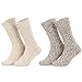Produktbild Piarini 4 Paar Norwegersocken Wintersocken Damen Herren aus Schafwolle - natur-melange Gr.39-42