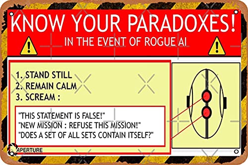 NIUMOWANG Cartel de metal con texto en inglés 'Know Your Paradoxes' (12 x 8 pulgadas)
