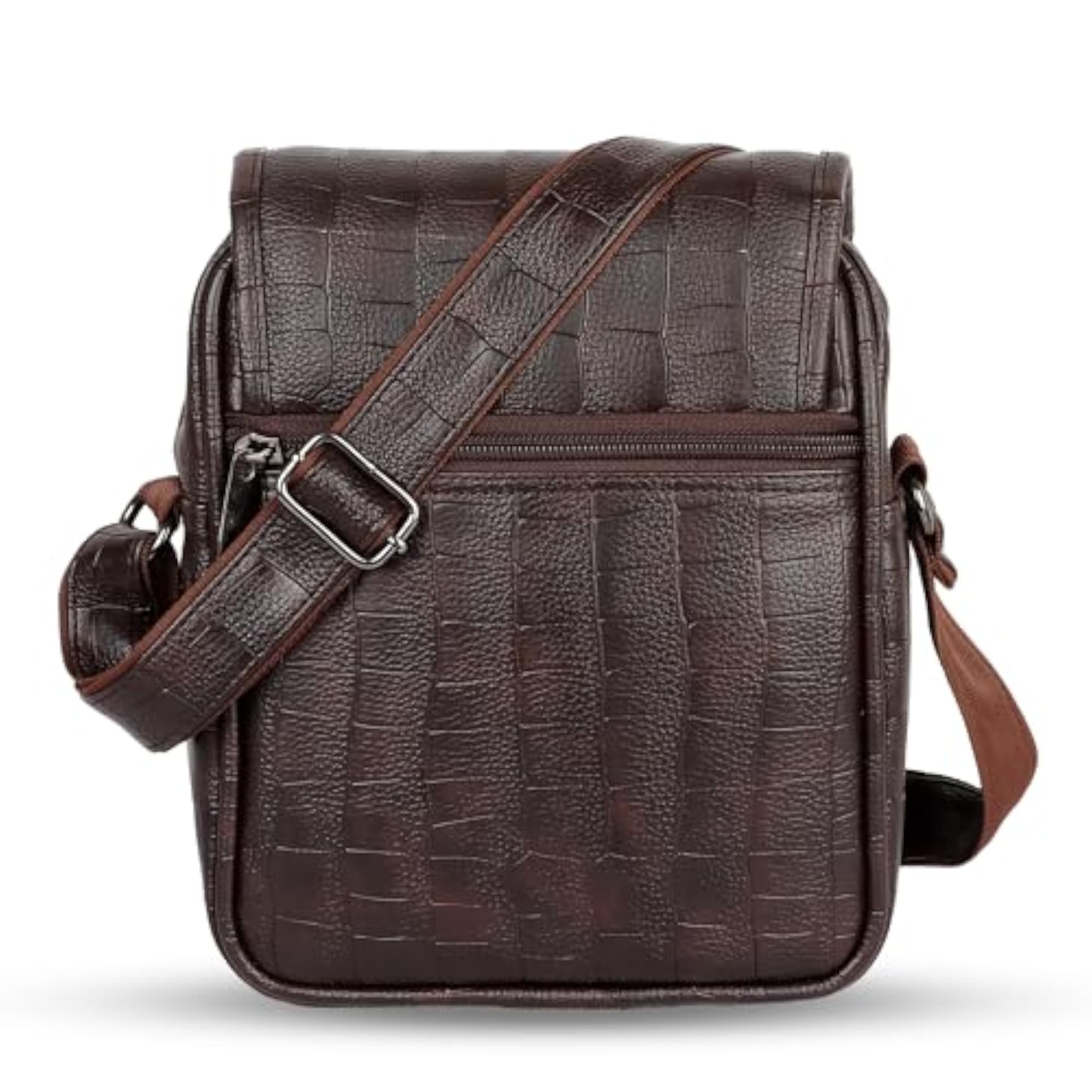 Unisex Croco Style Side Sling Handbag, Daily Use