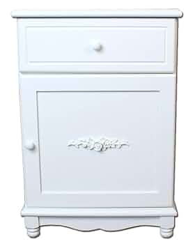 Amazon｜シャビーシック 木製 キャビネット ホワイト［幅45cm