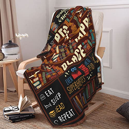 Book Lovers Gifts Reading Blanket, Gifts For Book Lovers Women, Best Gifts For Bookworm, Book Club Gifts/Bookish Gifts/Librarian Gifts/Literary Gifts For Book Lovers, Book Lovers Throw Blanket 60"X50" #TOP2