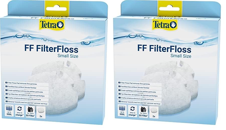 Tetra FF FilterFloss Small - Feinfiltervlies Aquarium Außenfilter EX 400 Plus bis 1000 Plus (Packung mit 2)