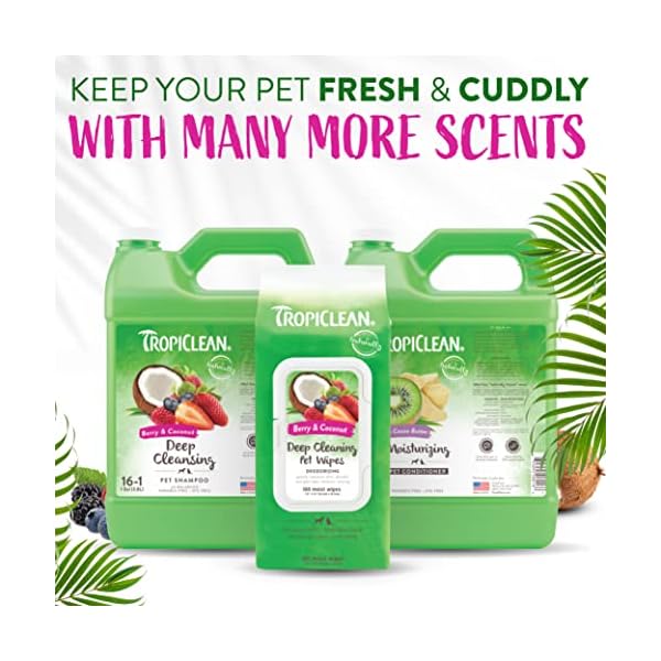 TropiClean - Reinigendes & feuchtigkeitsspendendes Hunde- und Katzenshampoo - Hergestellt aus natürlichen Inhaltsstoffen - Beere & Kokosnuss, 3,8 L – Bild 9