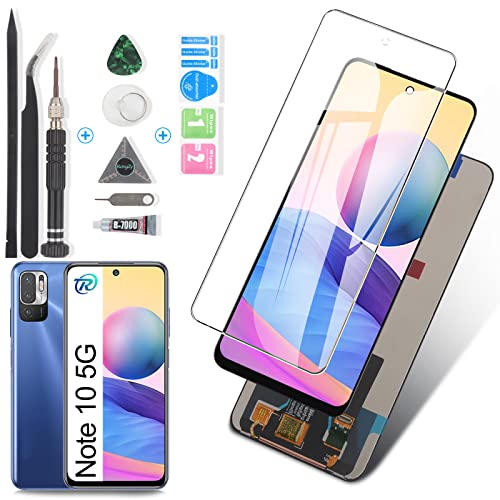 RongZy Écran Tactile LCD Compatible avec Xiaomi Redmi Note 10 5G / Poco M3 Pro 5G De Remplacement Touche Ecran avec D'Outils Complet De Réparation(Pas pour 4G et Redmi Note 10 Pro) Cover