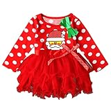 KCDING Tenue De Noel Fille 10 Ans Kit Naissance Bebe Fille Noël Robe Bebe Fille,Robe Tutu Rouge Bebe Jupe Noire Fille Sweat Plaid Manga Jupe Longue Noire Crayon Robe Bapteme Robe Bordeaux Bebe 18