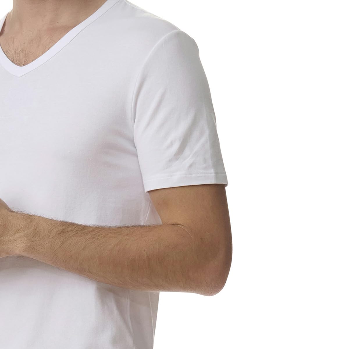 adidas Lot de 4 t-shirts Active Flex Cotton - Col en V - Respirant et à séchage rapide - Coton doux et extensible