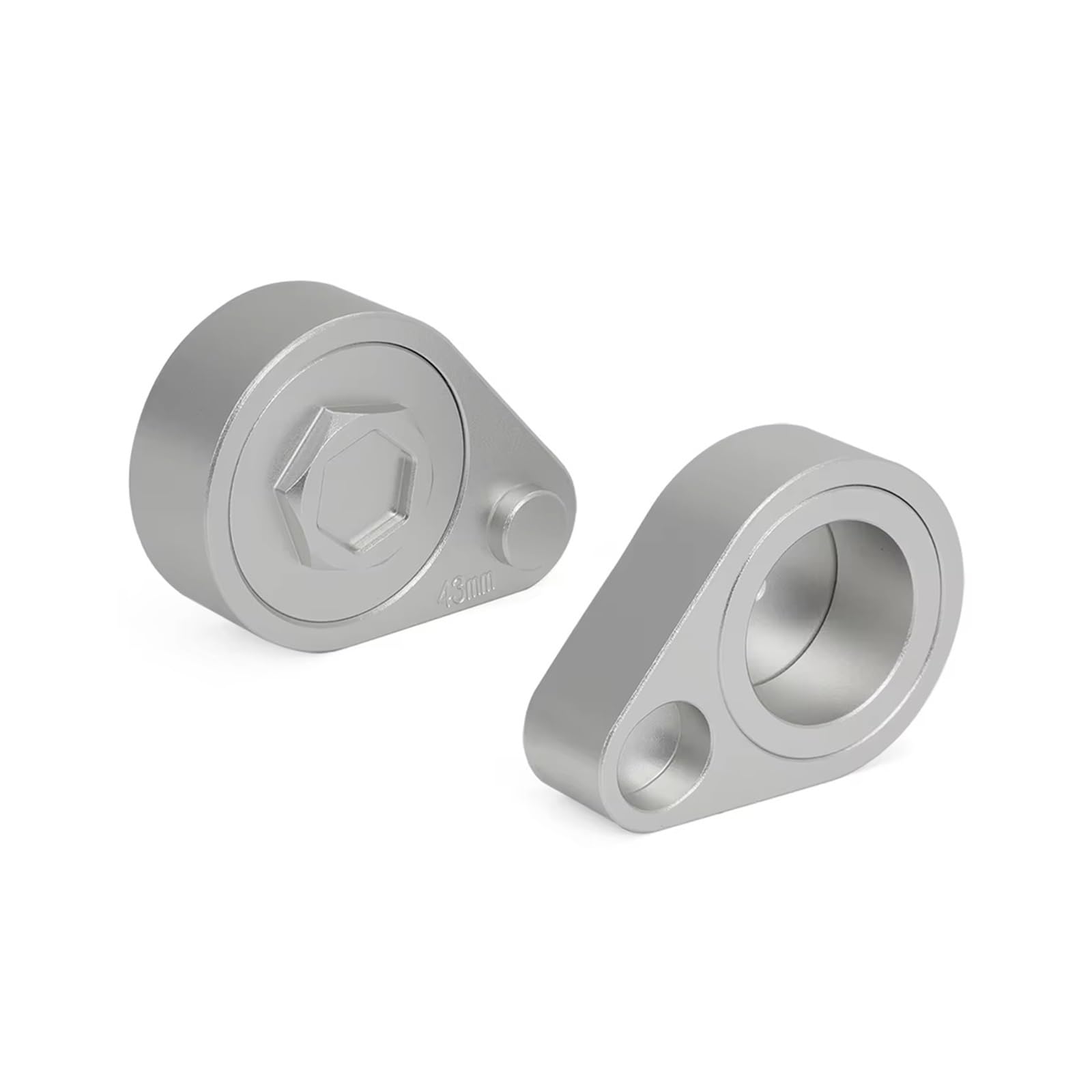 Guidon risers en aluminium usiné pour fourches moto de 43mm - 7
