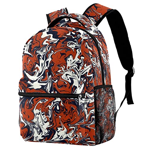 Sac à dos d'école léger pour le lycée et les sorties - Motif coloré abstrait et original