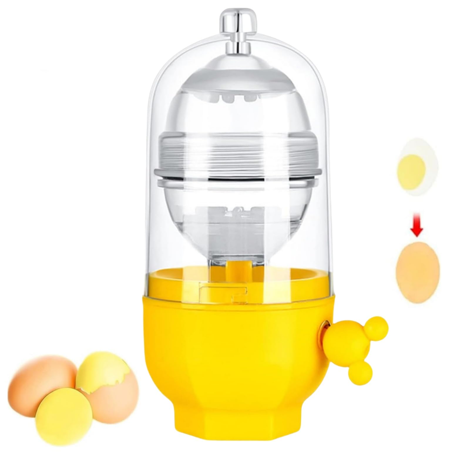 HALAMODO Egg Scrambler, Silicone Manual Egg Shaker Golden Egg Maker Eggs Yolk White Mixer Kitchen Gadgets