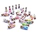 HKLMRO 30PCS Cute Miniature Dollhouse Food Jar Glass Bottle 1:12 Pretend Play Doll House Kitchen Decoration 1:6 Lovely Mini Fruit Simulation Scene Candy Snack Model Game Party Toy for Adults Teenagers