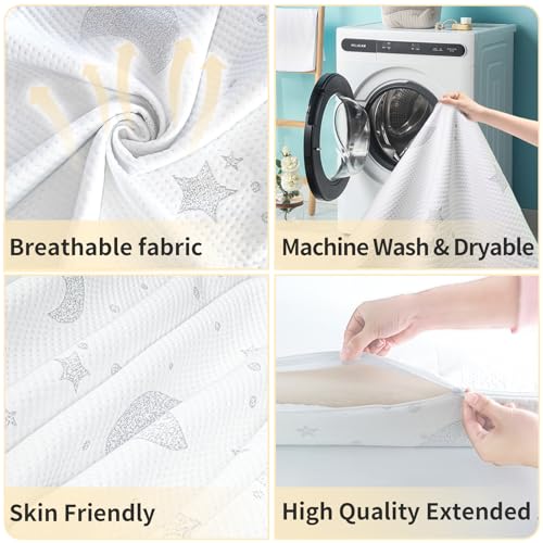 Image of Pack and Play Mattress, 38 inchx26 inch Dual-Sided Memory Foam Trifold Pack N Play Mattresses Pad with Carry Bag, Baby Travel Mattress for Pack N Play with Breathable Washable Cover