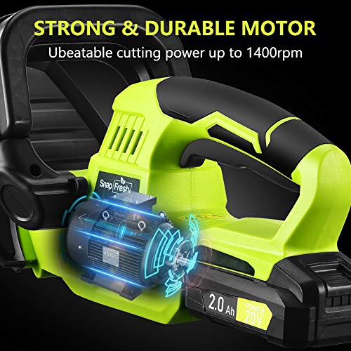 Cordless Hedge Trimmer, 1400RPM Powerful Electric Hedge Trimmer Cordless with 22” Dual-Action Blade, 0.55