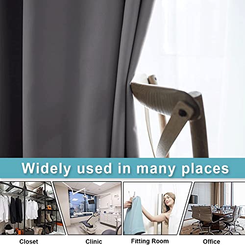 Image of RYB HOME Grey Curtains Blackout Room Divider Screen Privacy Wall Divider Curtains for Large Window Patio Sliding Door Living Room Basement Home Theatre, 1 Panel, Gray, W 60 x L 96 inches