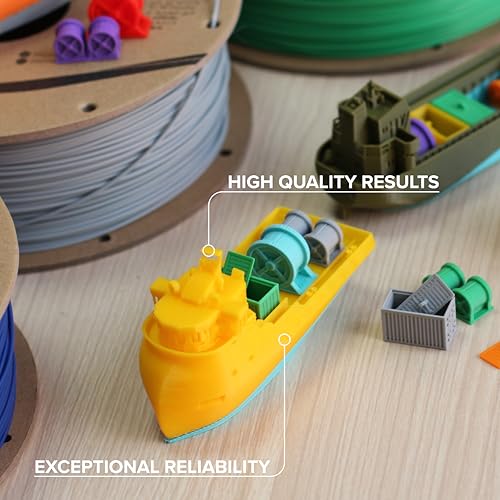 Image of Polymaker Panchroma PLA Yellow 3D Printer Filament, 1.75mm, 1kg Spool, Easy to Print, High Speed Printing, Tangle Free, AMS Compatible, Perfect for Toys, Decor, Miniatures, Models & Cosplay