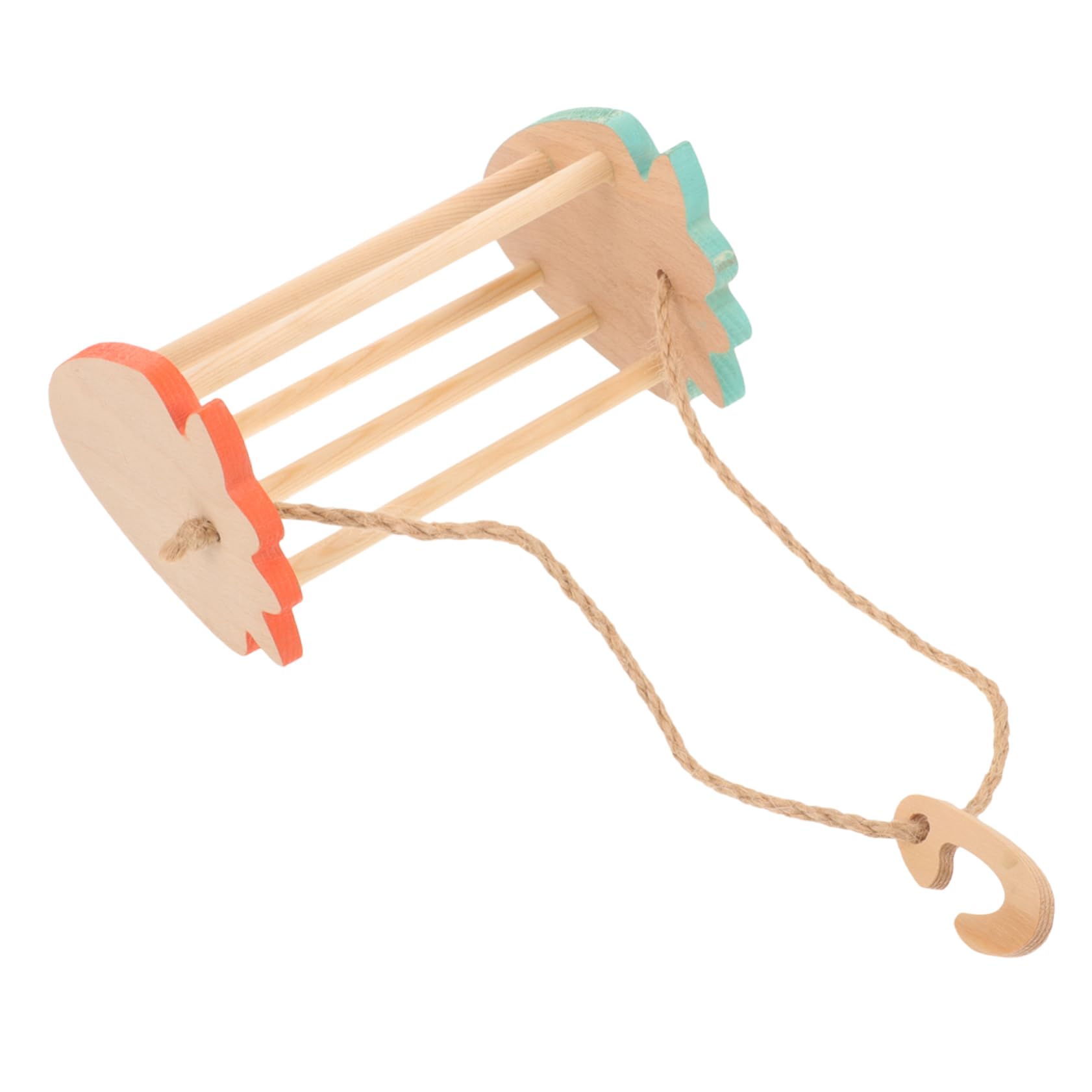 BESPORTBLE 4pezzi Giochi Per Pappagalli Con Altalena Legno Posatoio Appeso Per Uccelli Decorazione Per Gabbiette Giocattolo Interattivo Per Parrocchetti e Pappagalli Atmosfera Calda e