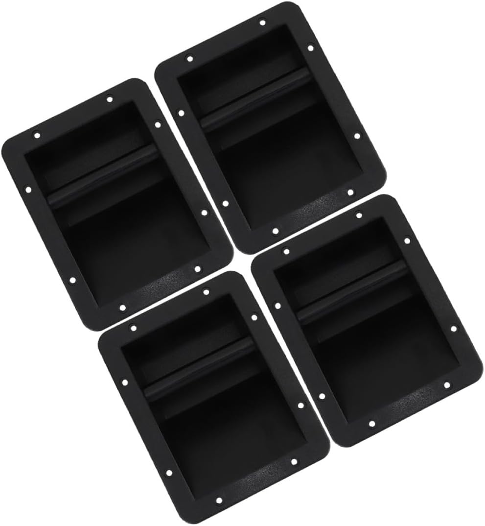 KICHOUSE 4pcs Plastic Speaker Cabinet Handles Side Replacement Handles for Amplifier Speaker Carrying Accessories Sturdy Grip for Audio Equipment