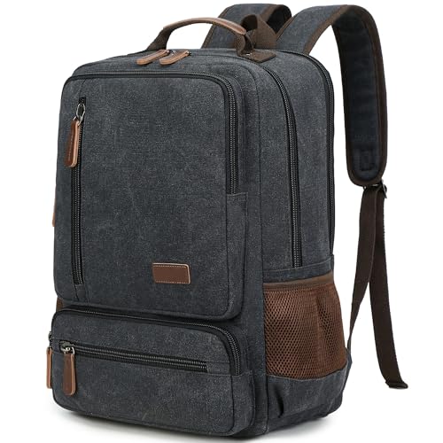 Mochila para portátil en lona resistente negra