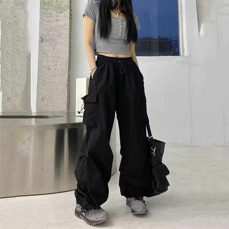 Cargo Pants Women Baggy Parachute Pants Woman Mutil Pockets Loose Fit Y2K Casual Pants for Women - Image 3