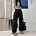 FENGQIYUNHAI Cargo Pants Women Baggy Parachute Pants Woman Mutil Pockets Loose Fit Y2K Casual Pants for Women Black