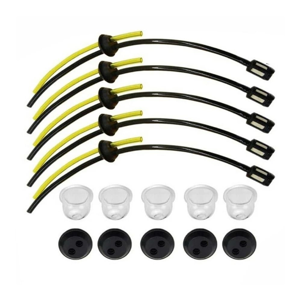 Juego de 5 Tubos de Filtro de Combustible, Kit de setos con Sello de Manguera, repuestos de Herramientas eléctricas de jardín for desbrozadora, Accesorios de reparación