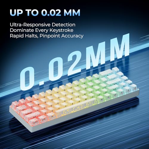 Clavier Hall Effect XVX HE68 filaire RVB 60% blanc pour Mac et Windows