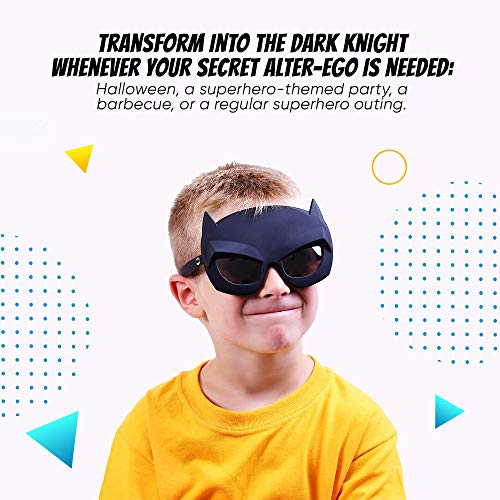 Image of Sun-Staches Batman Sunglasses | DC Comics Costume Accessory | UV 400 | One Size Fits Most