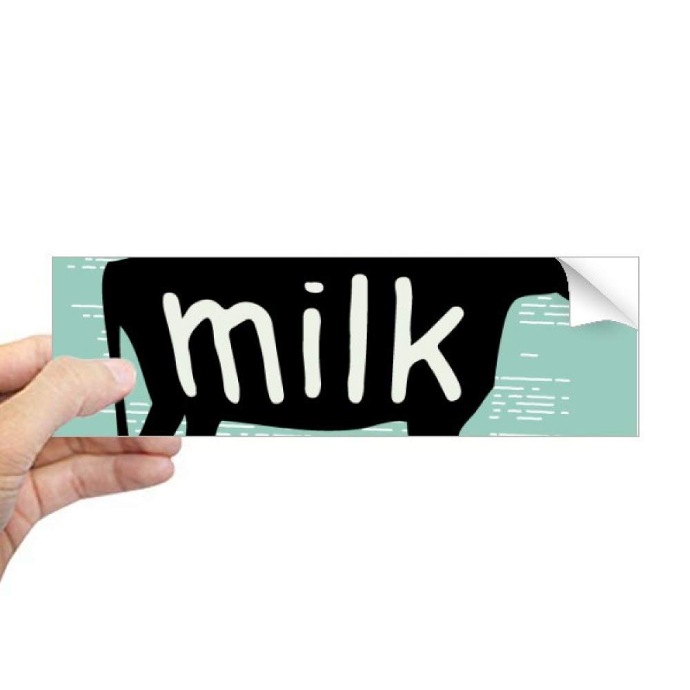 Autocollant de vache noir rectangulaire sticker pour vitre PC et décoration