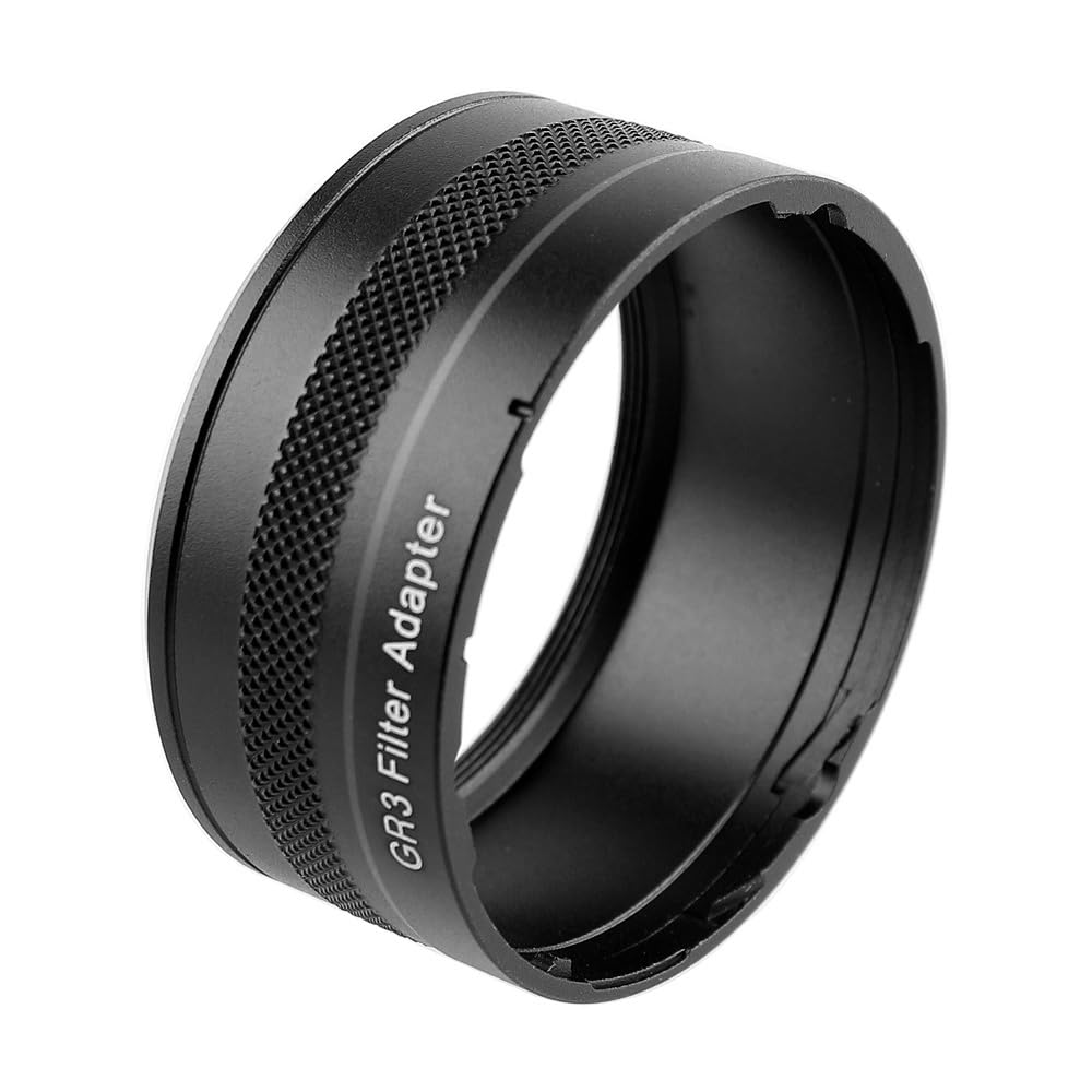 49mm Lens Filter Adapter Ring Tube Metal Converter Compatible with GR3 HDF GR III GR III HDF GR3 Cameras