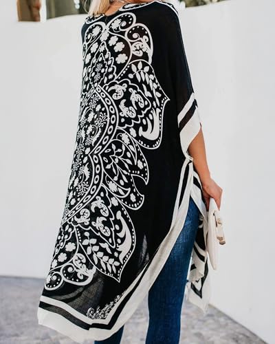 Women's Kimono Swimsuit Coverups Summer Beach Casual Loose Cardigans for Swimwear