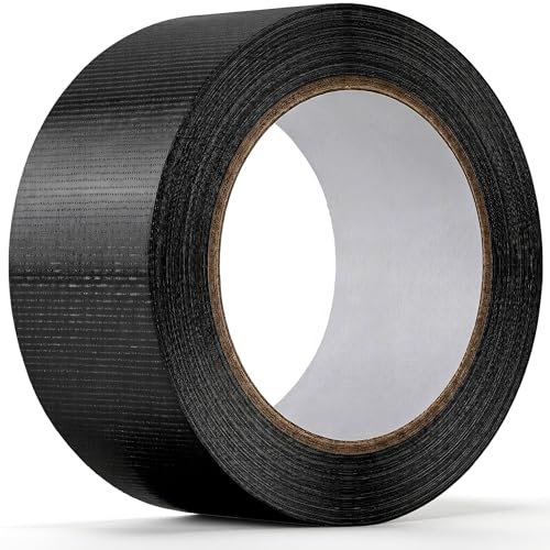 Stick Well Duct Tape Black 48mm x 50m Heavy Duty Gaffer Tape | Strong Waterproof Adhesive | Hand Tearable | Multi-Purpose for Repairs DIY Sealing & Packaging | Indoor & Outdoor Use