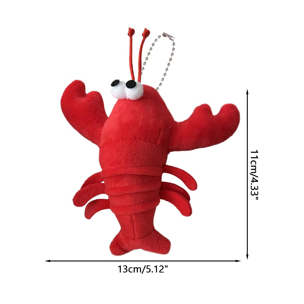 BDKMMS Lobster Stuffed Animal, 16PCS Cute Plush Lobster Crab Toys Soft Animal Hanging Ornaments for Wallet Purse Bag Party Favors - Image 2