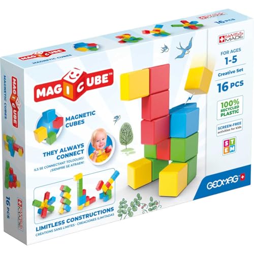 Geomag Magicube lot de 16 cubes eveil et premiers sourires de votre enfant des 1 an