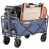 All Terrain Wheels: Unser Nutzwagen verfügt über große 4-Zoll-Räder mit Anti-Rutsch-Mustern, wodurch er leicht zu manövrieren ist. Alle Räder haben Kugellager, und die Vorderräder haben Bremsen für zusätzliche Sicherheit, auch auf Steigungen.