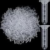 Hiboom 2000Pcs Microcentrifuge Tubes with Snap Cap Polypropylene Graduated, Scientific Clear Plastic