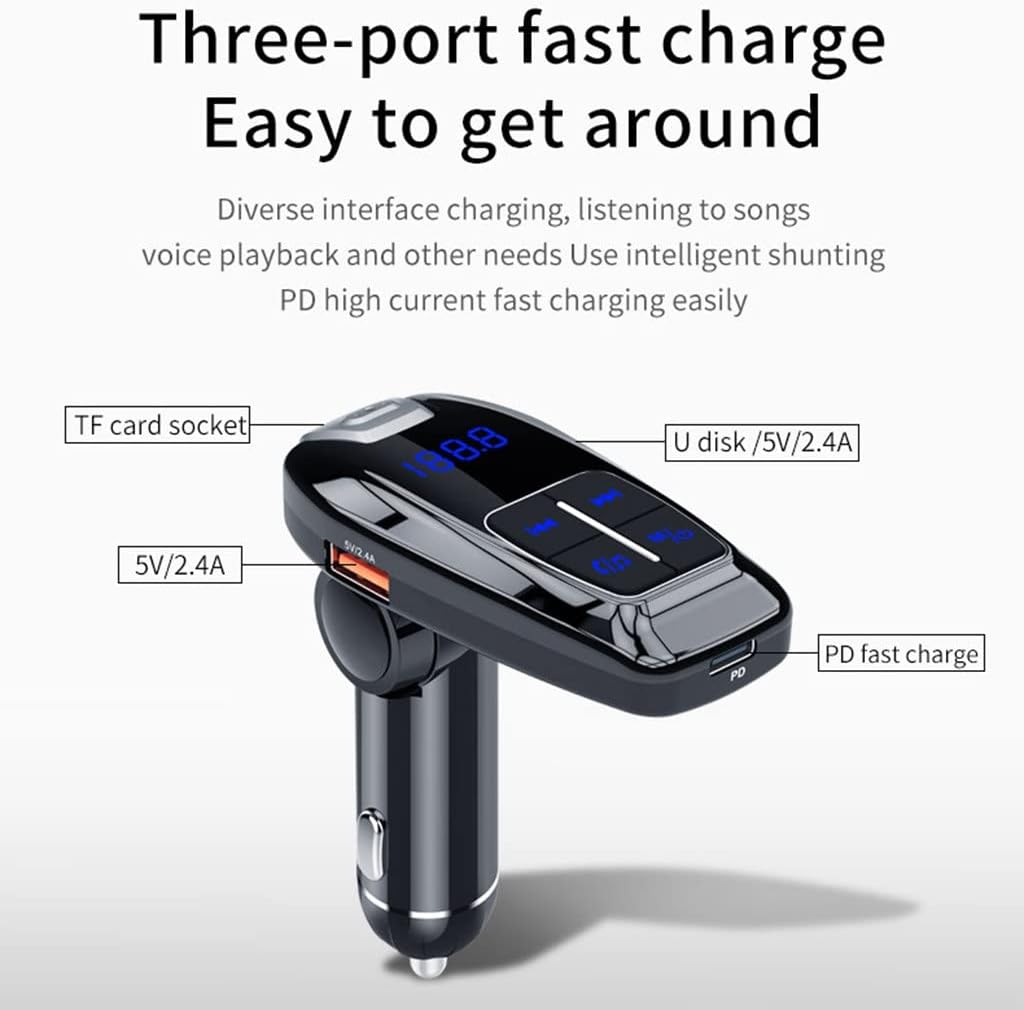 Receiver 5.0 Handsfree Vehicle Fm Auto Car MP3 Player USB
