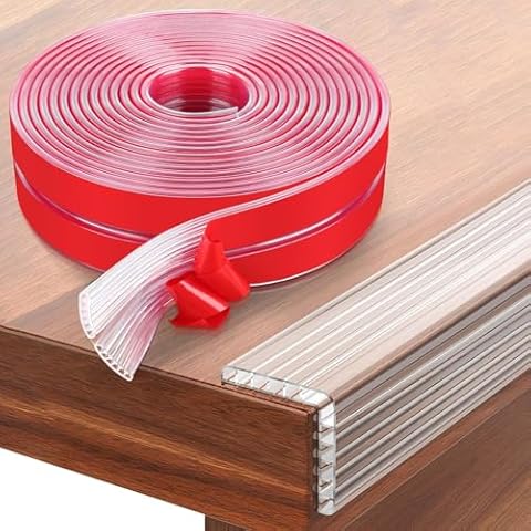 Baby Proofing 16.4ft Long (1.19" Wide) Corner Protector Baby Corner Guards Furniture Corner & Edge Safety Bumpers Clear Baby Proofing Bumper Cushion Cover