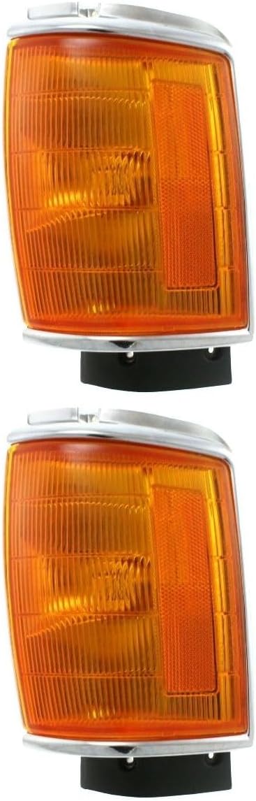 Corner Light 2Set of-Signal Driver Side Plastic Lens Amber Bulb Lamp for Toyota for Pickup 1987-1988