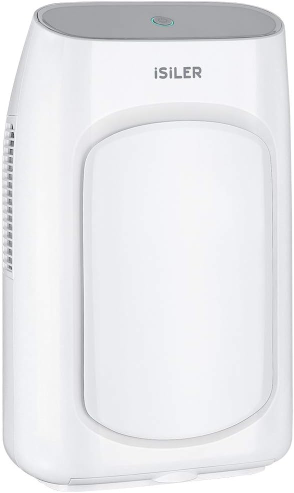 Electric Dehumidifier, iSiLER Portable Dehumidifier with 2L(4.2 Pints) Water Tank, Electric Mini Dehumidifier for Bathroom, Auto Shutoff Ultra Quiet Dehumidifier for Basement, Kitchen, Bedroom, Closet