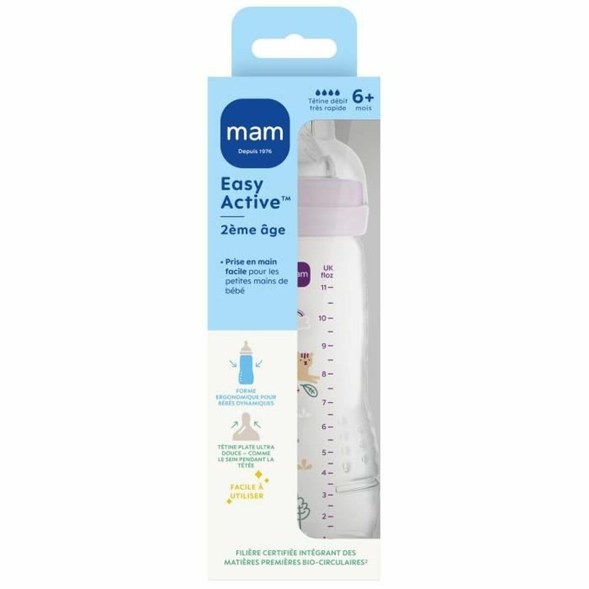 MAM Biberon Easy Active 330 ml, Lilla