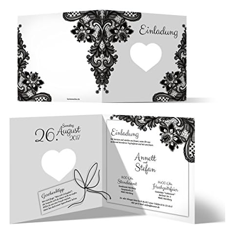 30 x Lasergeschnittene Hochzeit Einladungskarten Hochzeitseinladungen Cover
