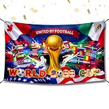 World Soccer Game Event 2026 Flag Banner, 90 * 150cm World Soccer Sport Game 26 Merchandise Flag For Living...