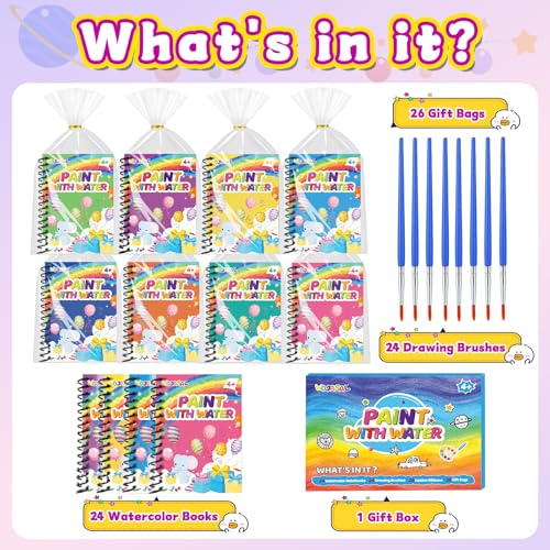Party Favors for Kids Ages 4-8-12: 24 Pack Coloring Books Brithday Goodie Bags Stuffers for Kids Students Return Gifts Classroom Prizes Art Crafts for Girl Boy — view 6