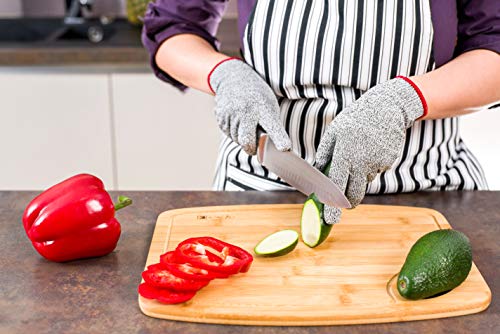 Cut Resistant Gloves - 2 PAIRS Small - Food Grade, Level 5 Protection from Kitchen Knives - Great while Shucking Oysters