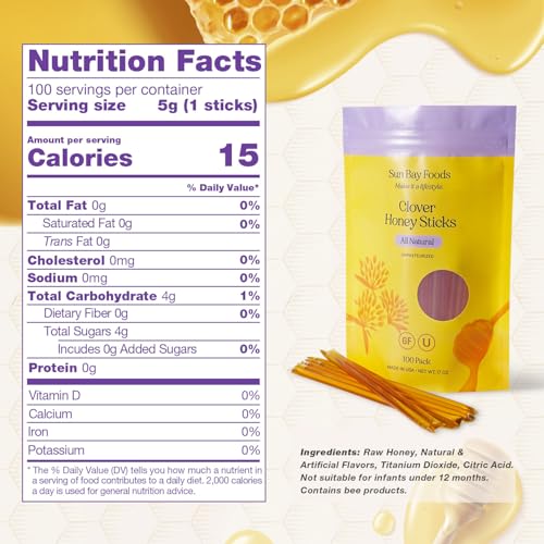 SBO Honey Sticks - 100 unidades de miel pura sin filtrar miniatura 2