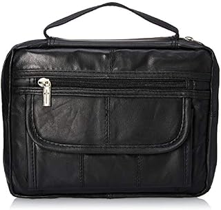 B&F Embassy Black Solid Genuine Leather Bible Cover