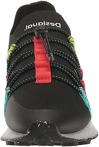 Desigual Women's 4 Woman Knit Sneakers Low Shoes_Jogger_Sock Etnic 2000 Black, 6 | Image 1