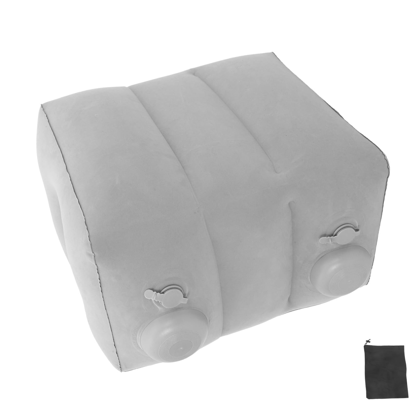 Poggiapiedi Gonfiabile da Viaggio Aereo a 3 Strati in Pvc | Rivestimento Floccato, Morbido al Tatto, per Lunghi Spostamenti e Relax Domestico