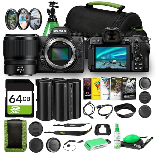 Nikon Z6 III FX Mirrorless Camera Kit 50mm f/1.4 20fps 6K Video Bundle with Rode Ultracompact on Camera-Mount Microphone + FTZ II Mount Adapter + Bag + Cleaning Kit + Tripod + 62mm Filter Kit + More